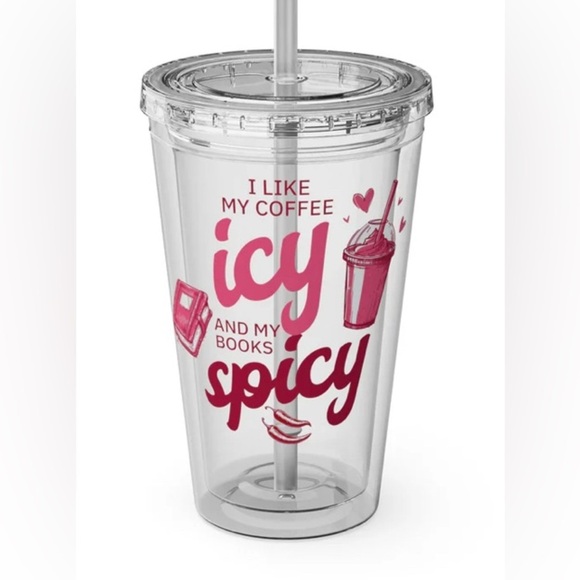 Spicy Book Lover Insulated Tumbler with Straw - Picture 3 of 5